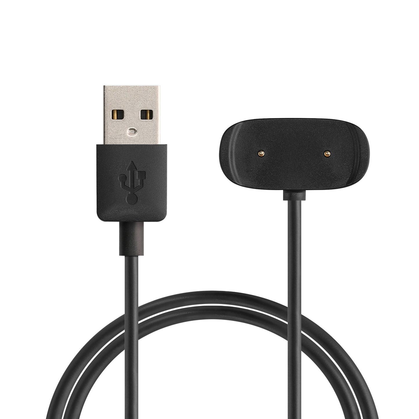 kwmobile USB C Ladekabel kompatibel mit Huami Amazfit GTR Mini / GTS 4 Mini / GTS 2 Mini / Active Edge / T-Rex Pro - Kabel Charger - Smart Watch Typ C Ersatzkabel - Fitnesstracker Aufladekabel Schwarz  