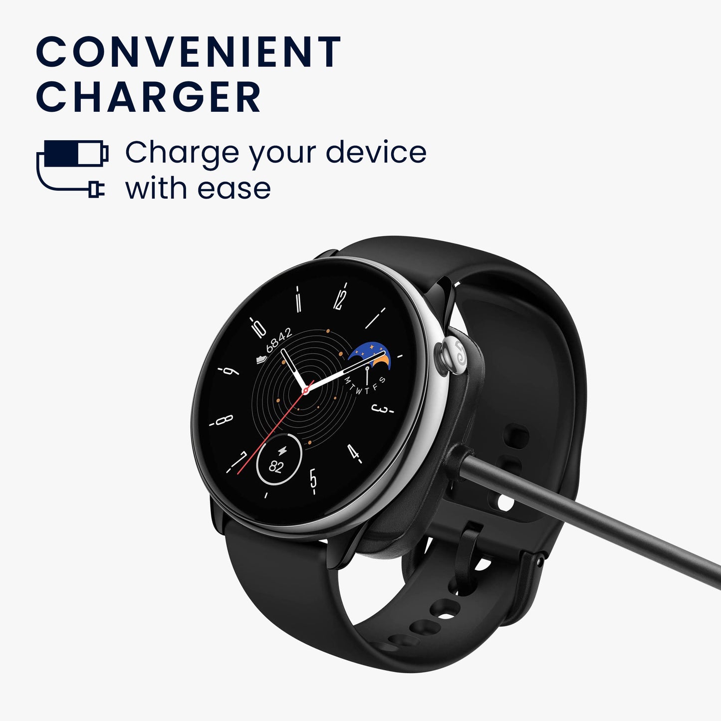 kwmobile USB C Charging Cable compatible with Huami Amazfit GTR Mini / GTS 4 Mini / GTS 2 Mini / Active Edge / T-Rex Pro - Cable Charger - Smart Watch Type C Replacement Cable - Fitness Tracker Charging Cable