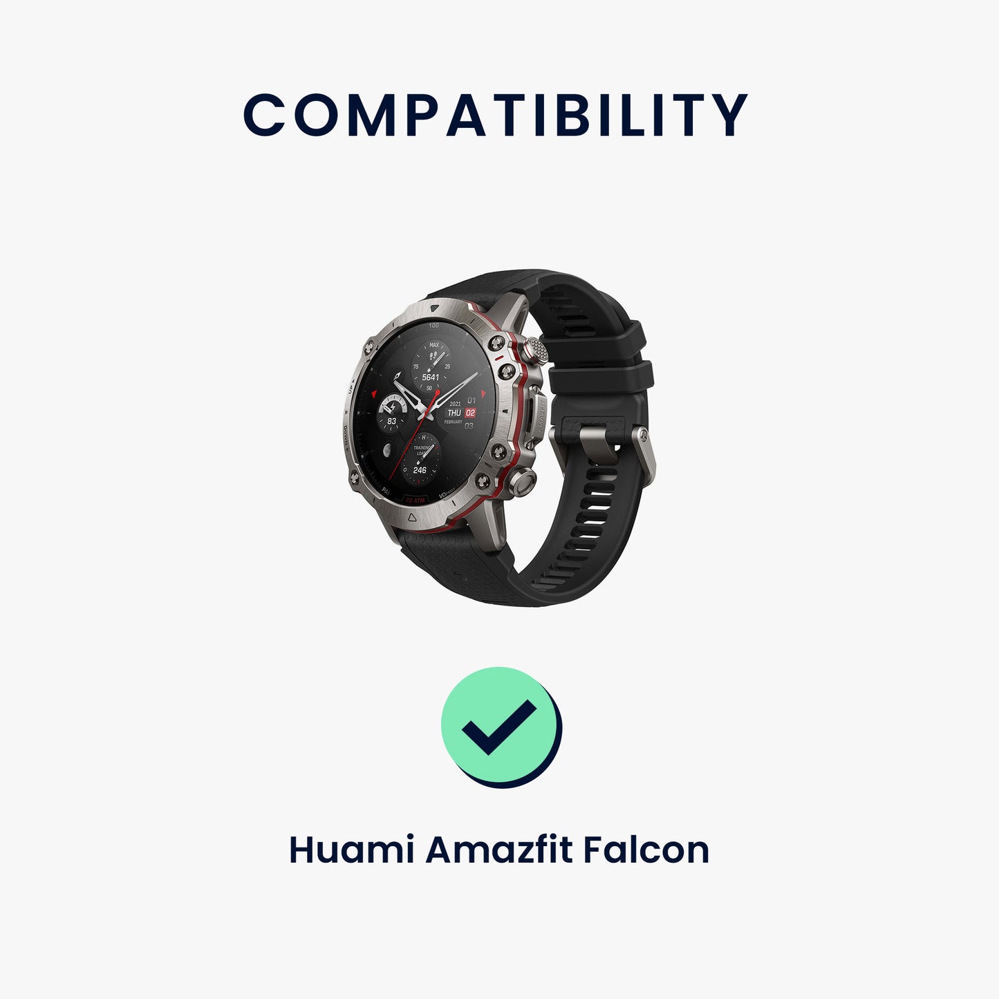 kwmobile USB C Charging Cable compatible with Huami Amazfit Falcon Cable Charger Smart Watch Type C Replacement Cable Fitness Tracker Charging Cable