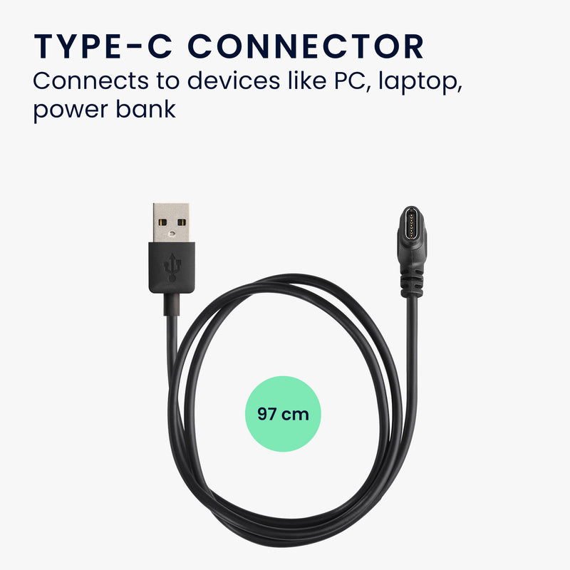 kwmobile USB C Charging Cable compatible with Huami Amazfit Falcon Cable Charger Smart Watch Type C Replacement Cable Fitness Tracker Charging Cable