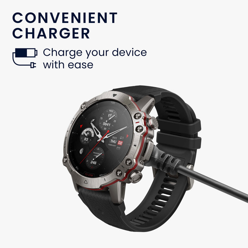 kwmobile USB C Charging Cable compatible with Huami Amazfit Falcon Cable Charger Smart Watch Type C Replacement Cable Fitness Tracker Charging Cable