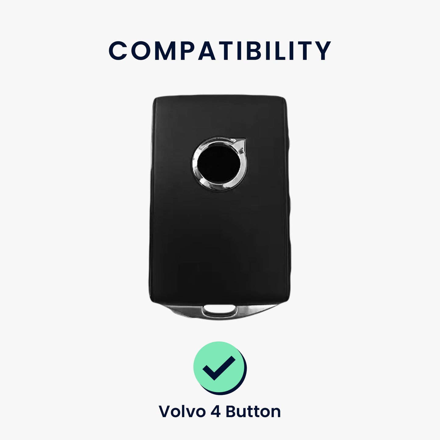 kwmobile Car Key Cover Compatible with Volvo 4-Button Car Key Keyless Go
