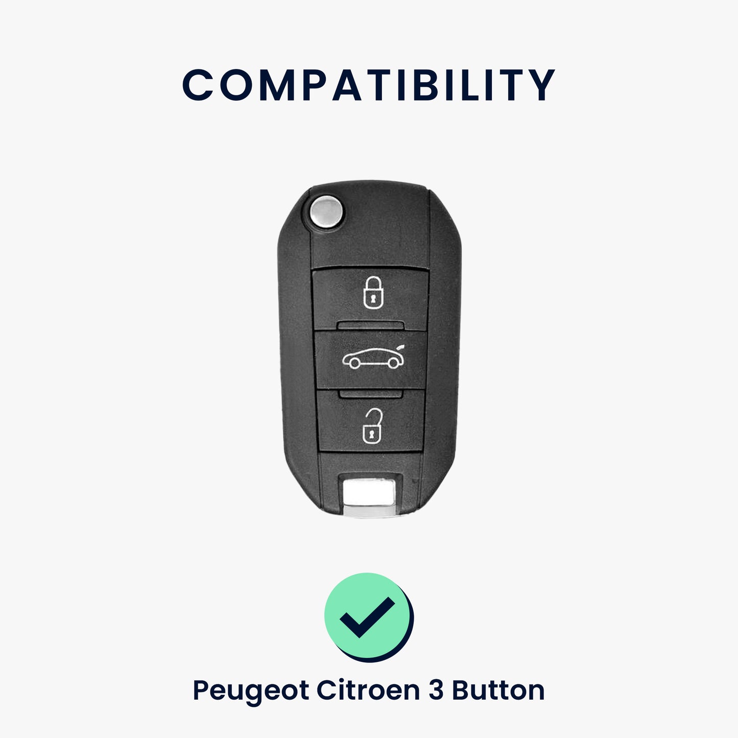 Silicone Cover compatible with Peugeot Citroen Car Key