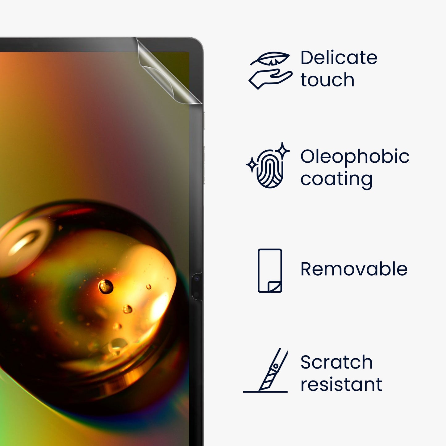 2x Film compatible with Samsung Galaxy Tab S9+ / S9 FE+ / S10+