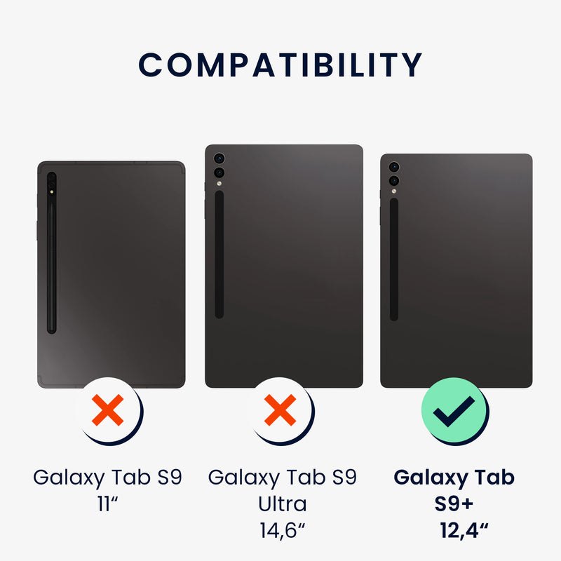 2x Film compatible with Samsung Galaxy Tab S9+ / S9 FE+ / S10+