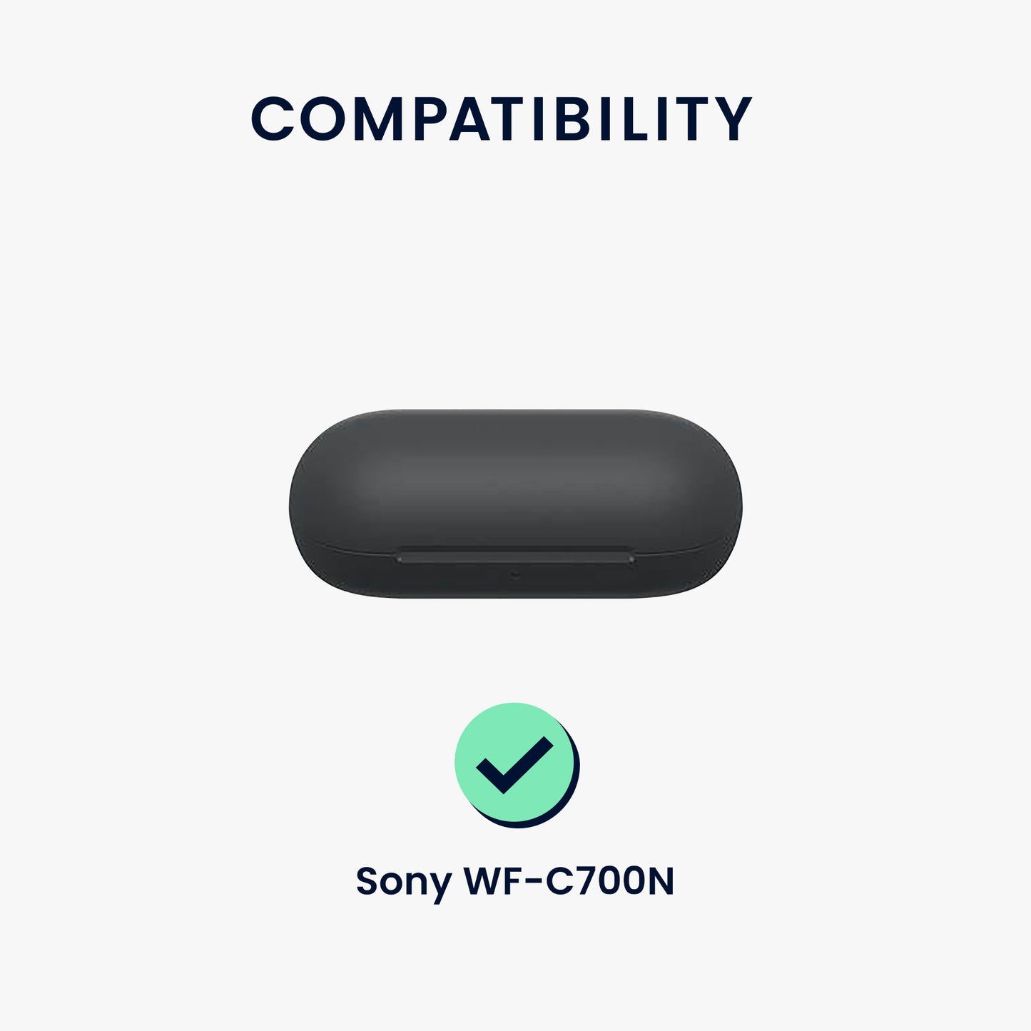 kwmobile Case Compatible with Sony WF-C700N Case - Headphone Case - TPU Cover - Protective Cover