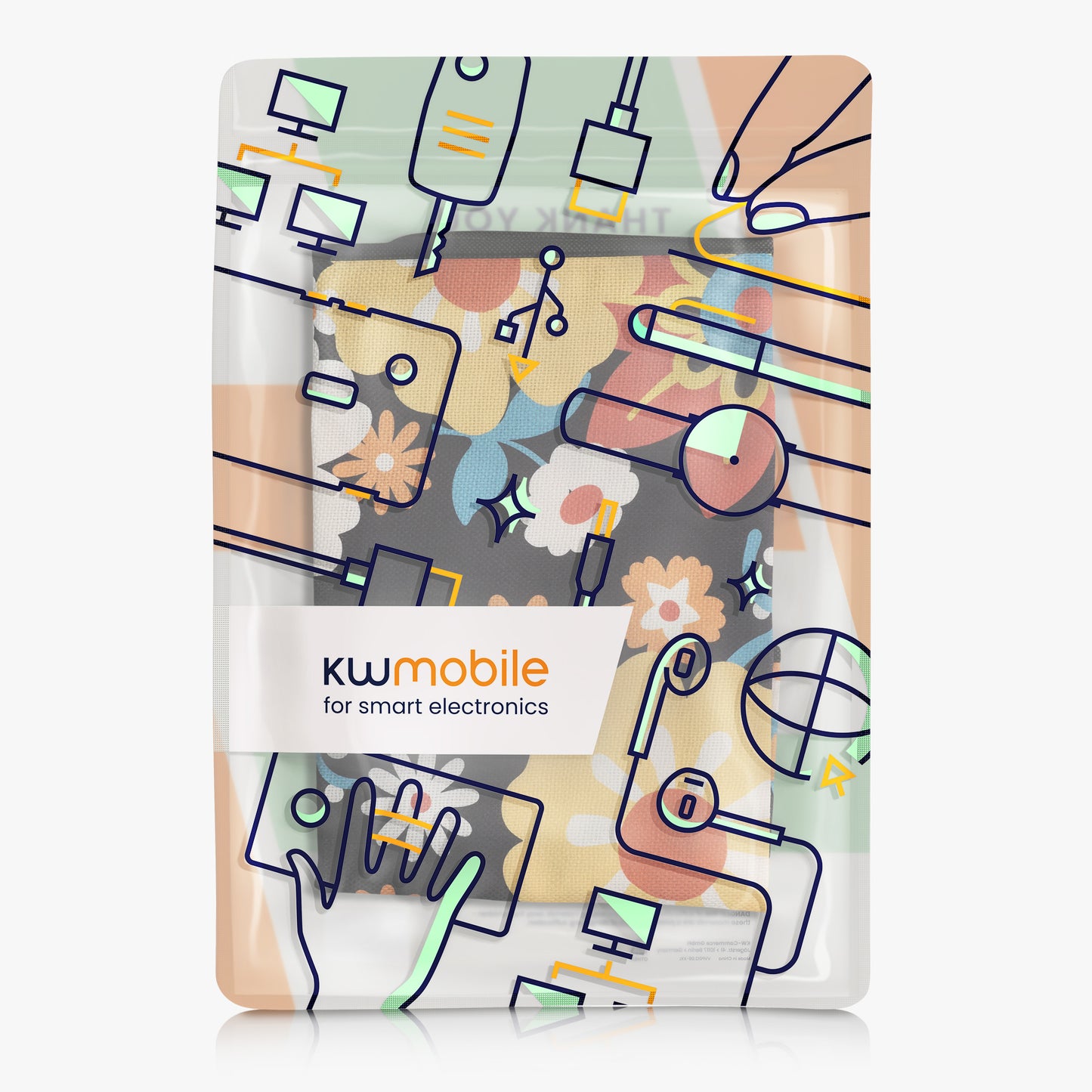 kwmobile Cover compatible with 20-22" Monitor Dust Cover Protective Cover for PC Monitor Computer Screen Cover Dust Hood Hood
