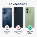 kwmobile Phone Case for Motorola Edge 40 - Silicone Case - Wireless Charging - Protective Cover