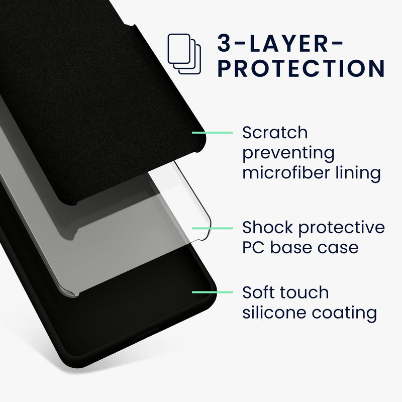 kwmobile Phone Case for Motorola Edge 40 - Silicone Case - Wireless Charging - Protective Cover