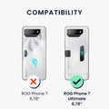 kwmobile Case Compatible with ASUS ROG Phone 7 Ultimate Corner Protection Cover