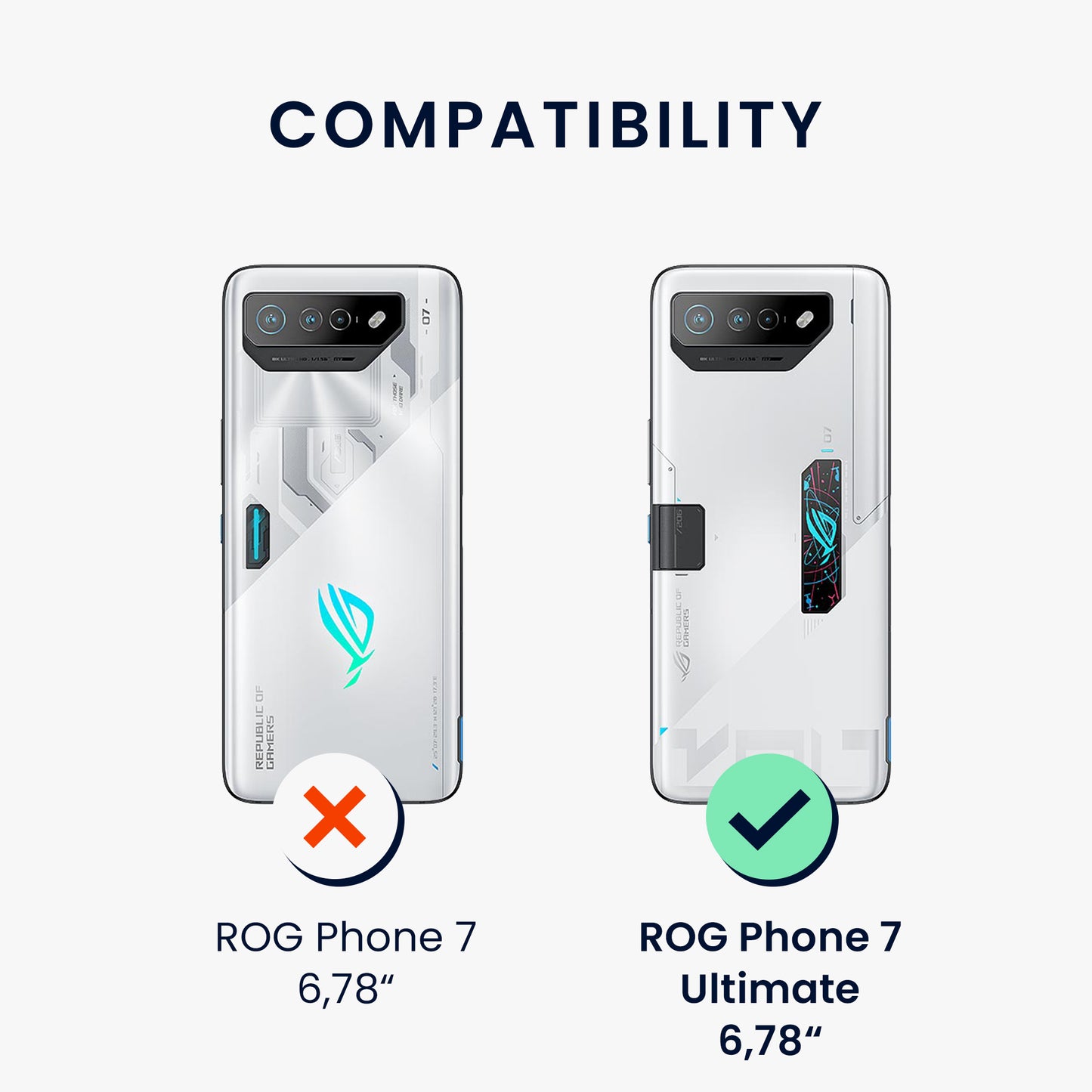 kwmobile Case Compatible with ASUS ROG Phone 7 Ultimate Corner Protection Cover