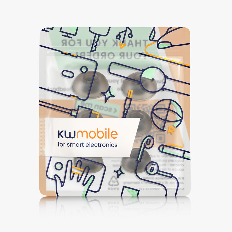 kwmobile Replacement Earpads Compatible with JBL Live Pro 2 TWS In-Ear Headphones Cushion