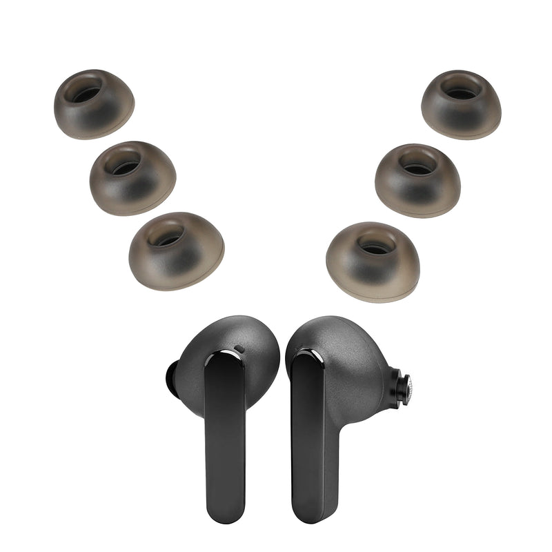 kwmobile 6x Ersatzpolster kompatibel mit JBL Live Pro 2 TWS - Silikon Ersatz Ohrpolster In-Ear Kopfhörer - Headphones Polster Schwarz  