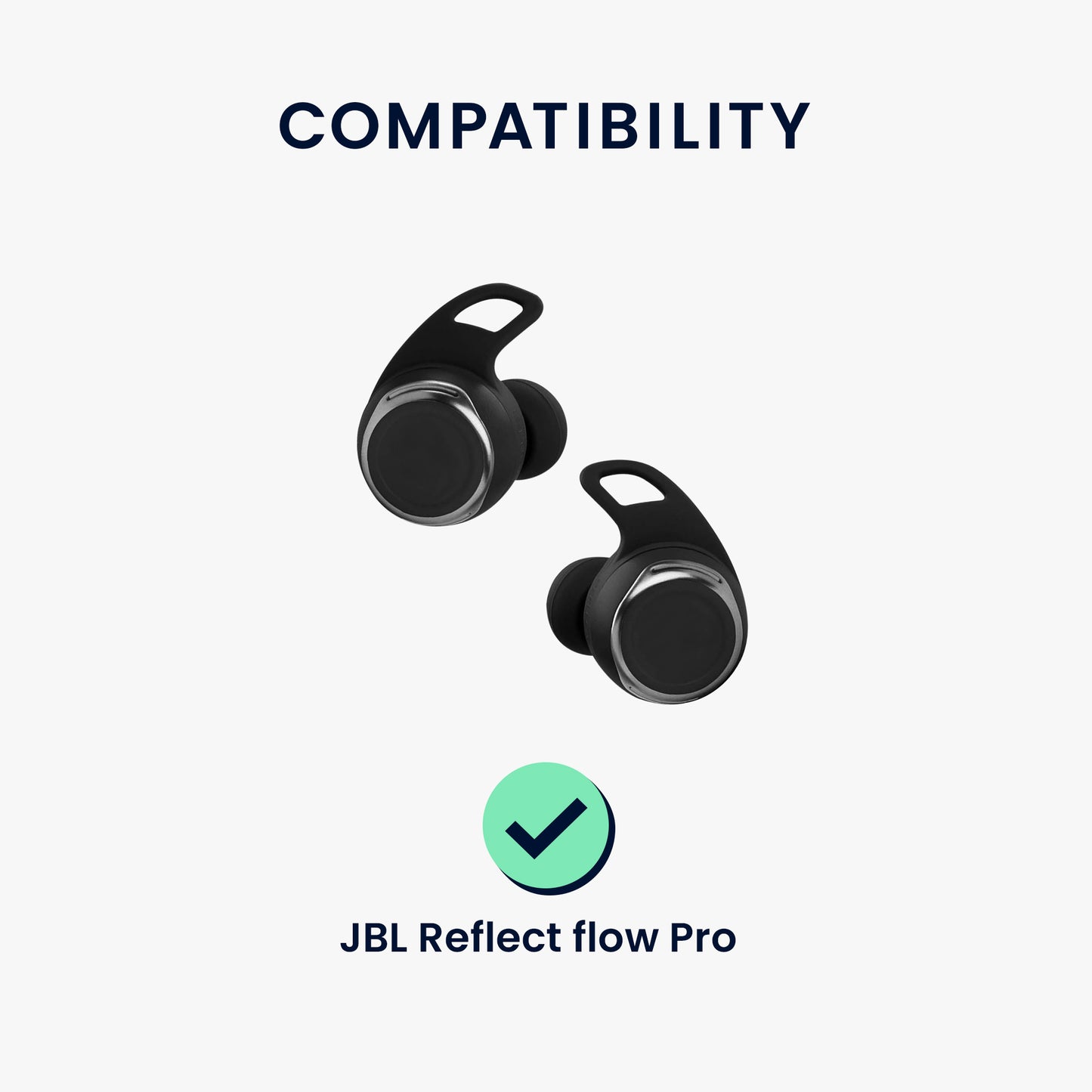 kwmobile Replacement In-Ear Earphones compatible with JBL Reflect flow Pro - 3 Sizes - Earpads Earplugs In-Ear Headphones