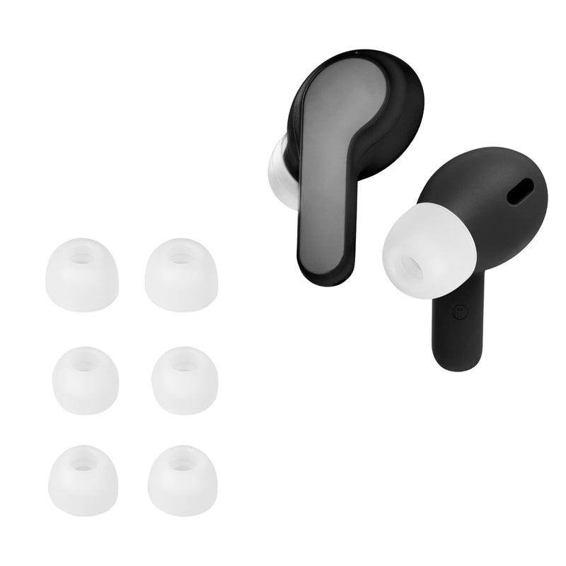kwmobile 6x Polster kompatibel mit JBL Wave Beam / Beam 2 / Wave 200TWS - 3 Größen - Silikon Ohrstöpsel In-Ear Kopfhörer Weiß  