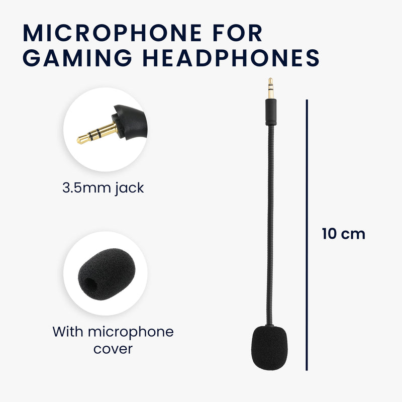 kwmobile Replacement Headphone Microphone compatible with Razer Electra V2 / Electra V1 Headset Gaming Headphones Microphone with 3.5 mm Jack Plug