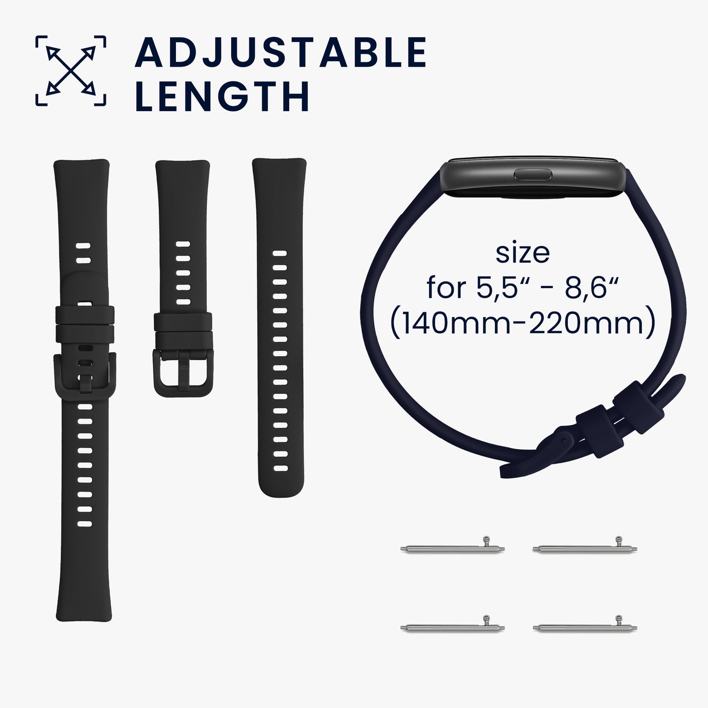 kwmobile Watch Strap for Huawei Band 10 / 9 / 8 Wristband Fitness Tracker Band Set Replacement Strap Smartwatch