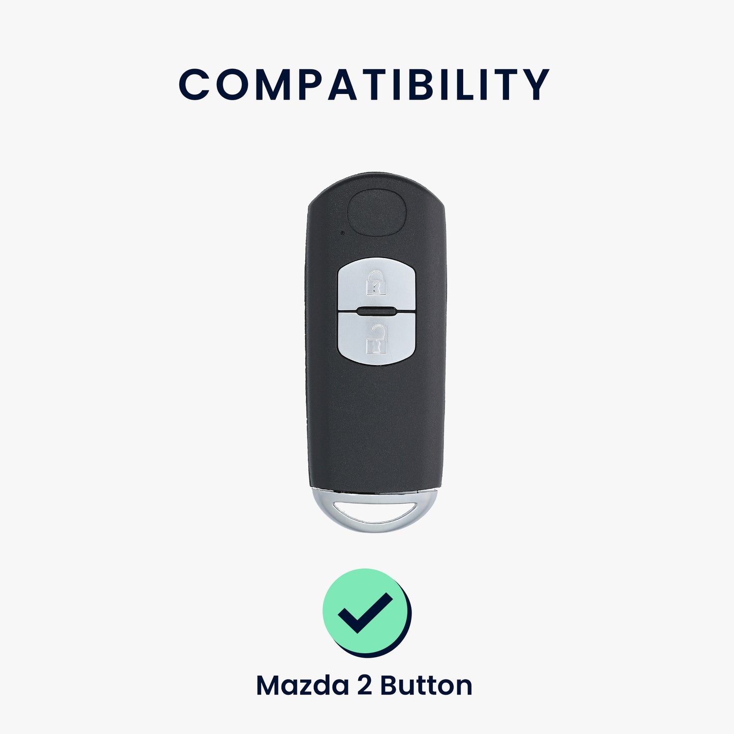 kwmobile Car Key Shell compatible with Mazda 2-Button Keyless Go Car Key Hard Case Protective Cover Key Fob Cover