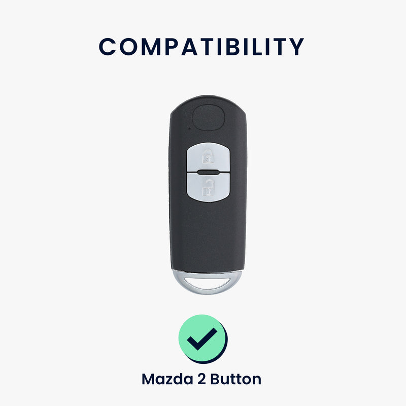 kwmobile Car Key Shell compatible with Mazda 2-Button Keyless Go Car Key Hard Case Protective Cover Key Fob Cover