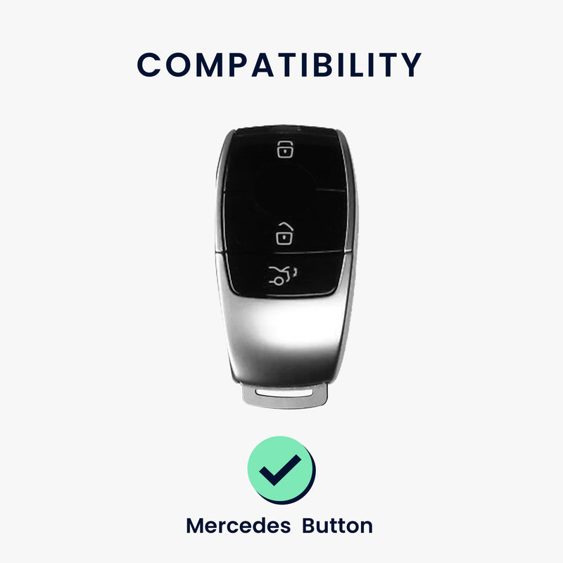 kwmobile Car Key Shell Compatible with Mercedes Benz Smart Key Car Key (Keyless Only) Hardcover Protective Case Key Case Cover