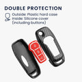 kwmobile Car Key Case compatible with Ford 3-Button MyKey Car Key (Key Free) Hard Cover Protective Case Key Shell Cover