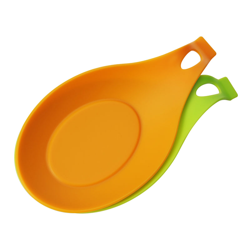 kwmobile Silicone Spoon Rest - Soft Spoon Holder for Cooking Utensils - Kitchen Spoon Holder 9.5 x 20 cm - Cooking Spoon Rest