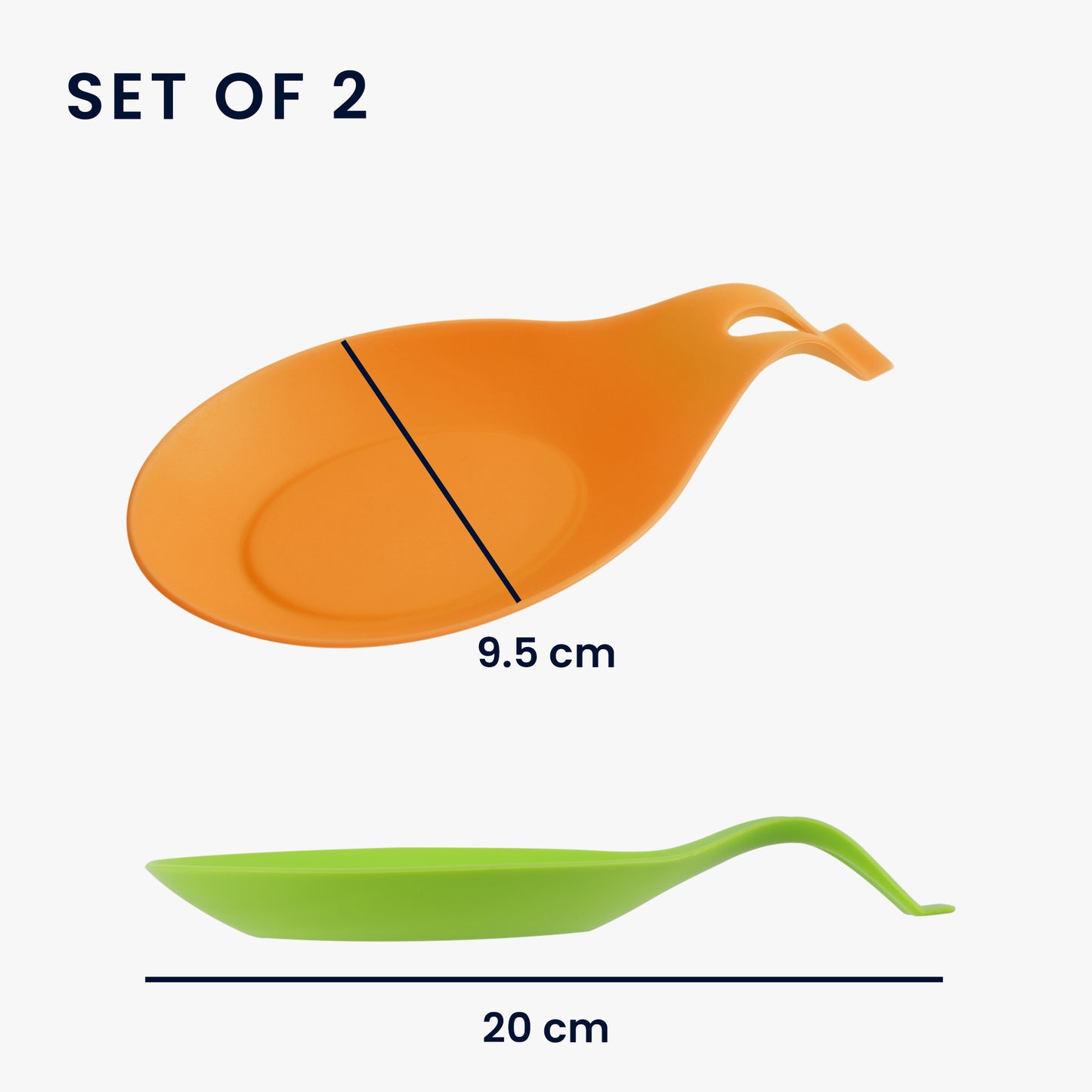 kwmobile Silicone Spoon Rest - Soft Spoon Holder for Cooking Utensils - Kitchen Spoon Holder 9.5 x 20 cm - Cooking Spoon Rest