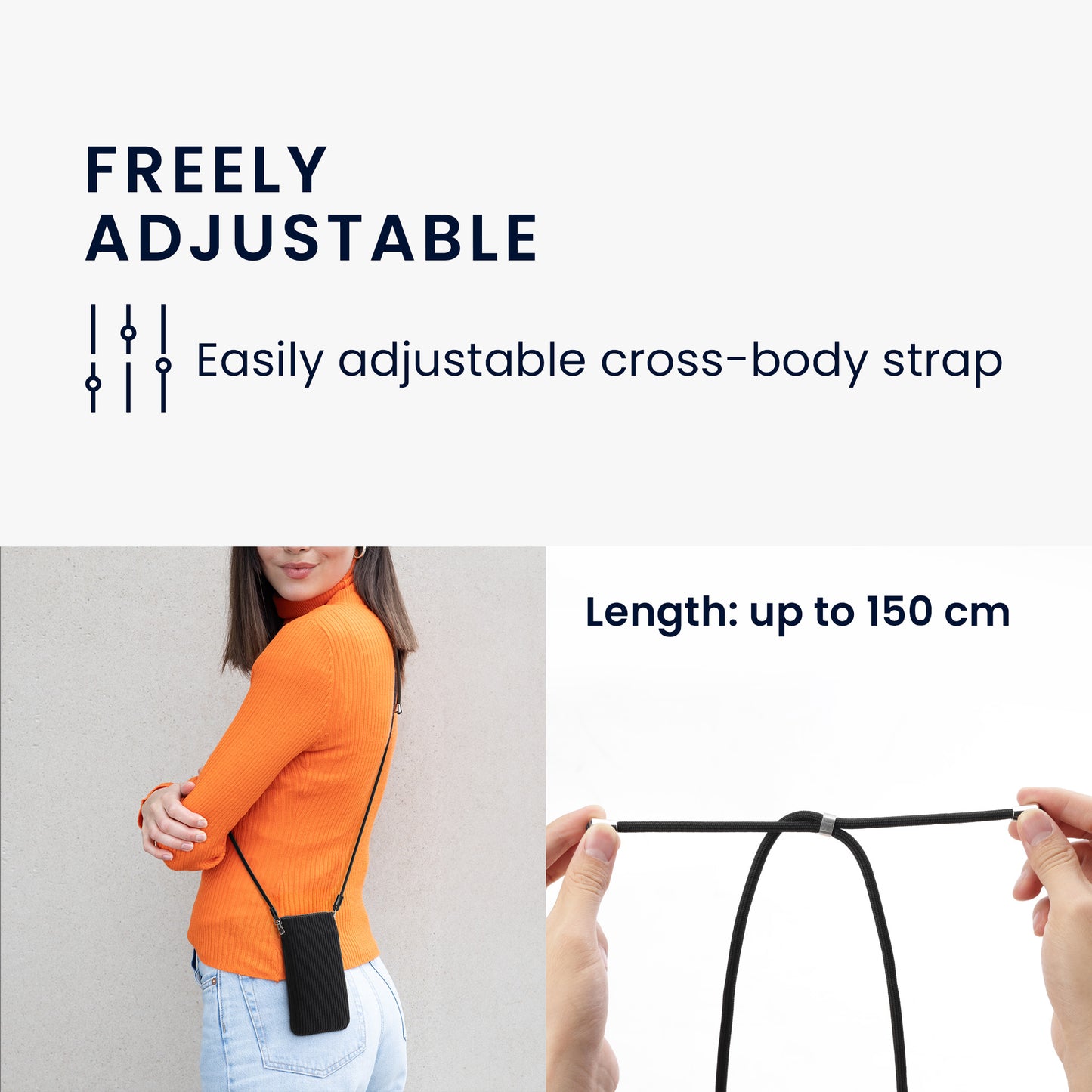 kwmobile Phone Case for Smartphones - 7" Phone Pouch - Phone Bag with Strap 17.7 x 9 cm Inner Dimensions