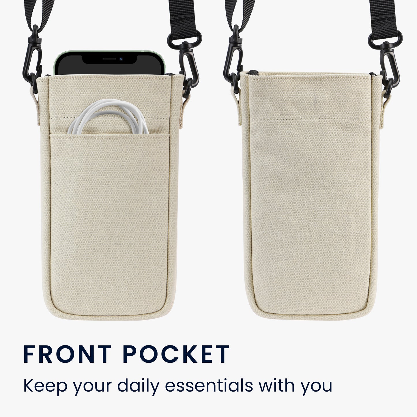 kwmobile Phone Pouch for Smartphones - 7" - Phone Sleeve with Strap - Phone Bag with Chain 16.5 x 10 cm Inner Dimensions