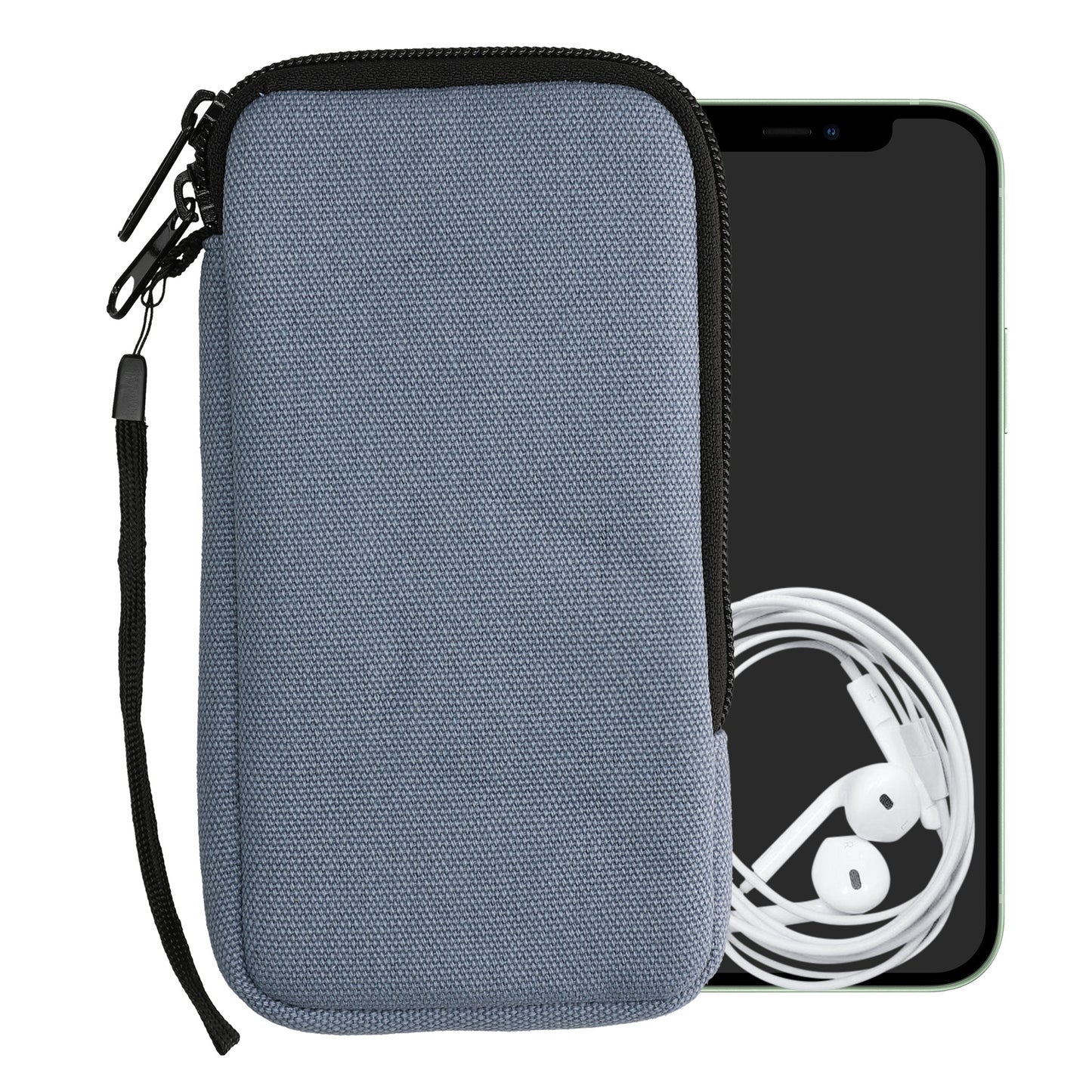 kwmobile Mobile Phone Case Compatible with Smartphones Pouch with Microfiber Inlay Phone Sleeve with 17.2 x 8.4 cm Inner Dimensions
