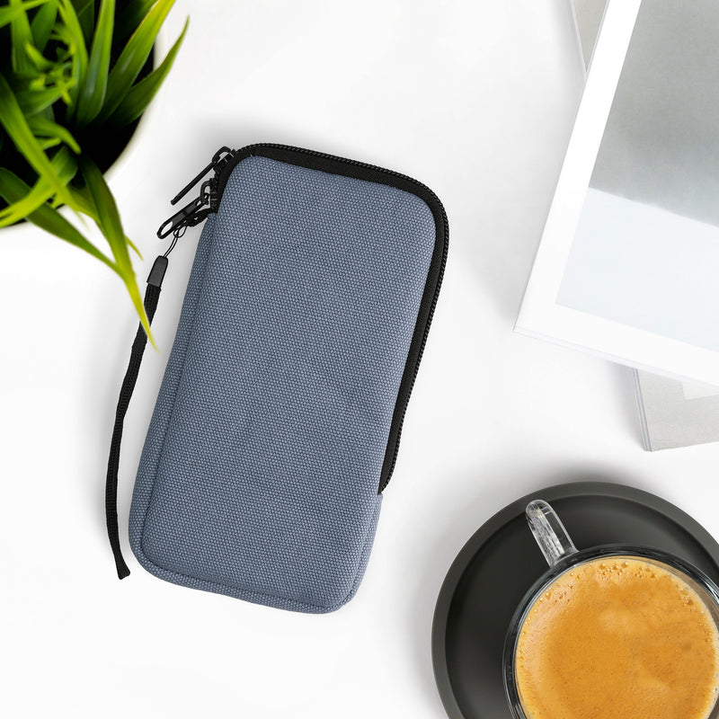 kwmobile Mobile Phone Case Compatible with Smartphones Pouch with Microfiber Inlay Phone Sleeve with 17.2 x 8.4 cm Inner Dimensions