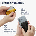 kwmobile Stick-on Card Holder for Smartphones Faux Leather Holder with Stand Function 65 x 95 mm Space for 2 Cards