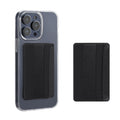 kwmobile 2x Stick-on Kartenhalter für Smartphones - Kunststoff Halter mit Halteband - 57 x 90 mm - Platz für bis zu 4 Karten - Schwarz Schwarz  
