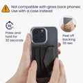 kwmobile Stick-on Card Holder for Smartphones Plastic Holder with Strap Space for up to 4 Cards