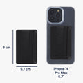 kwmobile Stick-on Card Holder for Smartphones Plastic Holder with Strap Space for up to 4 Cards