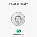 kwmobile Car Key Cover Compatible with Mercedes Benz 3-Button Smart EQ Fortwo