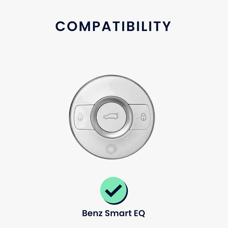kwmobile Car Key Cover Compatible with Mercedes Benz 3-Button Smart EQ Fortwo