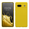 kwmobile Handyhülle kompatibel mit Google Pixel 7a Hülle - Handy Case aus weichem Silikon in Strahlend Gelb Strahlend Gelb  