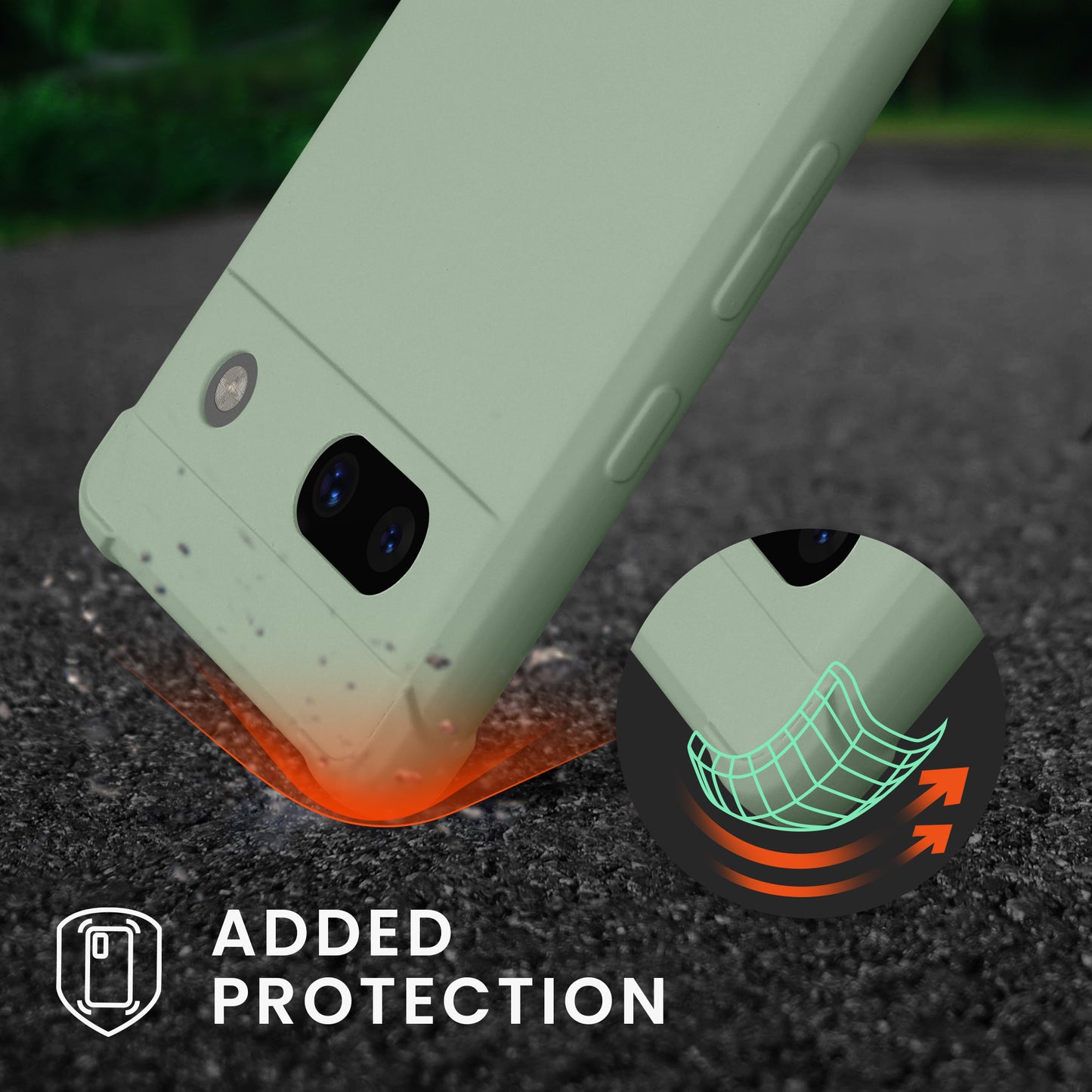 kwmobile Necklace Case compatible with Google Pixel 7a Cover - Case with Lanyard - Silicone Protective Cover