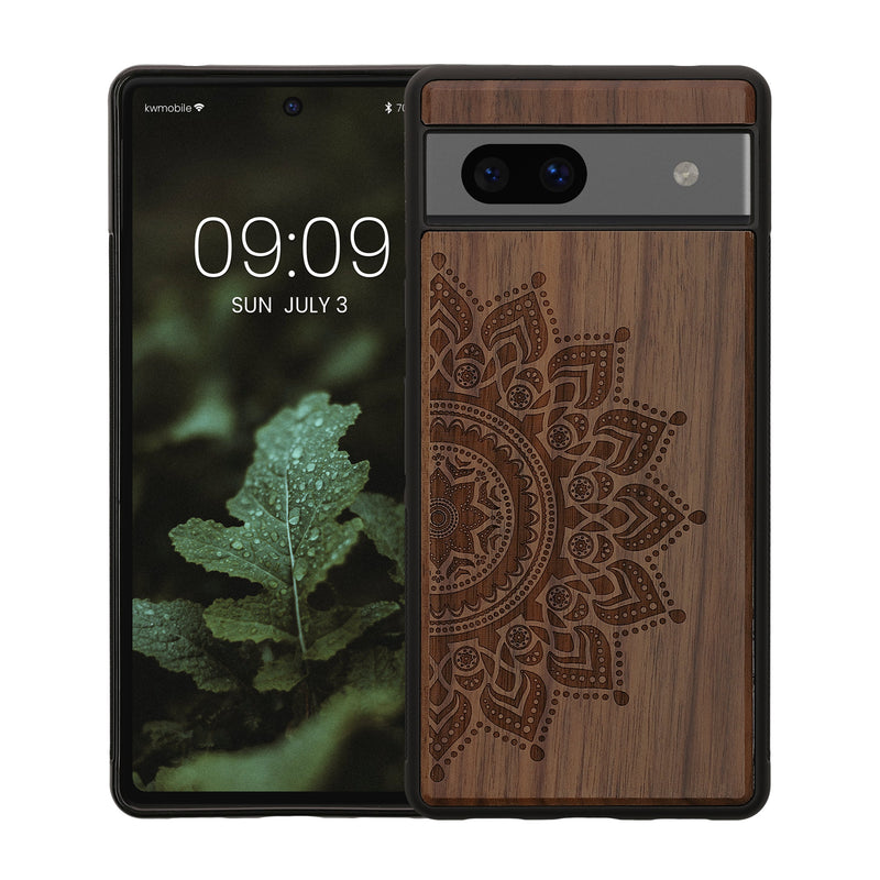 kwmobile Case Compatible with Google Pixel 7a Case Mobile Phone Cover TPU Phone Case Compass Vintage