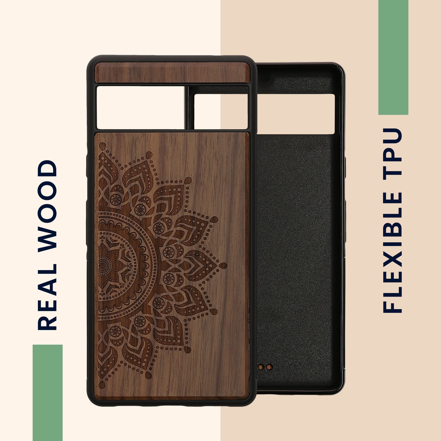 kwmobile Case Compatible with Google Pixel 7a Case Mobile Phone Cover TPU Phone Case Compass Vintage