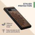kwmobile Case Compatible with Google Pixel 7a Case Mobile Phone Cover TPU Phone Case Compass Vintage