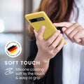 kwmobile Case compatible with Google Pixel 7a Cover - Rubberized Silicone Phone Case - Protective Case for Wireless Charging - Case
