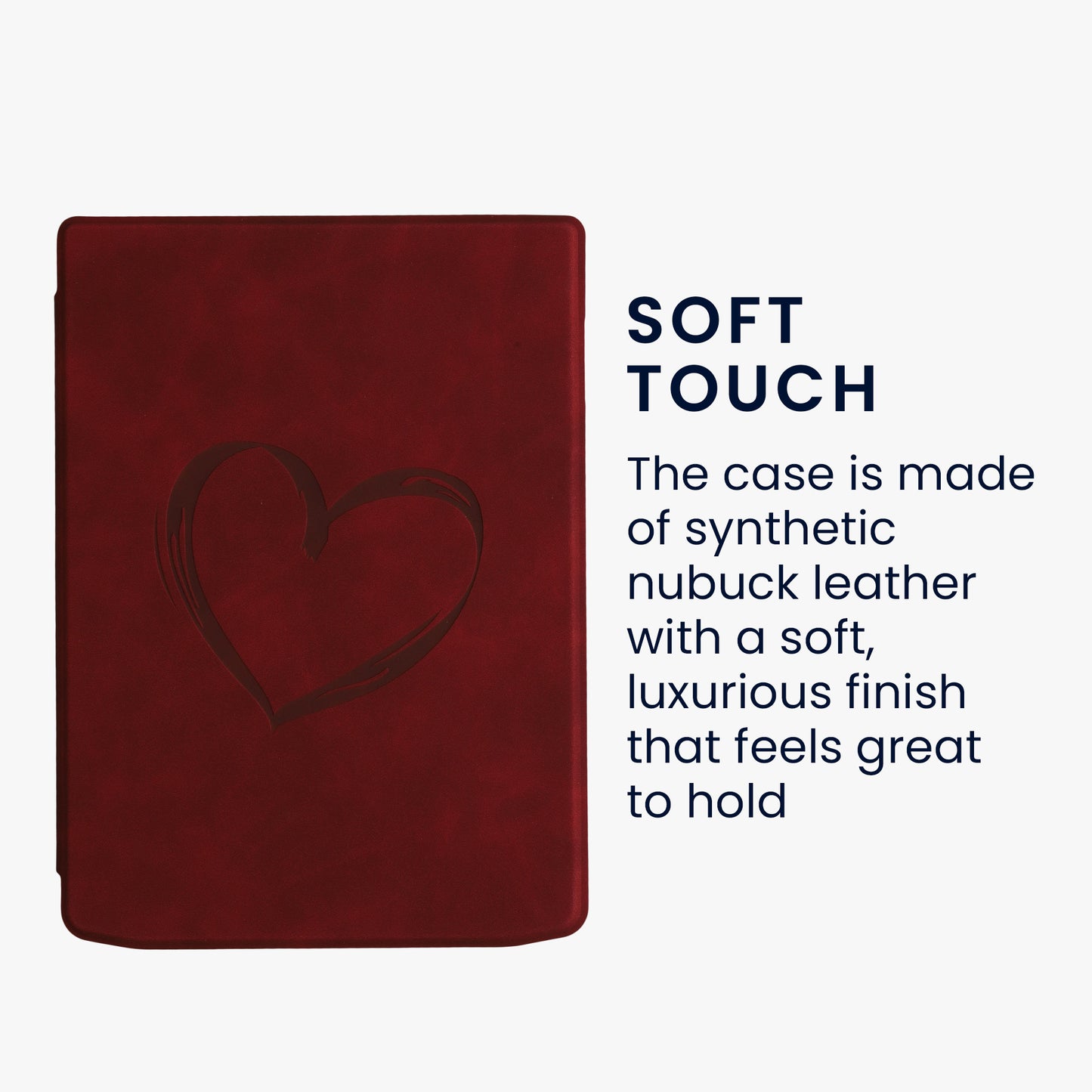 kwmobile Protective Case for Pocketbook InkPad 4 / Color 3 / Color 2 / Vivlio InkPad 4 / InkPad Color 3 Cover - eReader Case made of Faux Leather with Auto Sleep Function