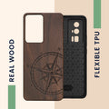 kwmobile Case Compatible with Xiaomi Poco F5 Pro 5G - Phone Cover TPU Phone Case Compass Vintage