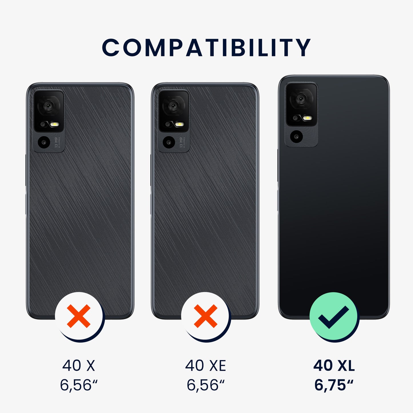 kwmobile Phone Case for TCL 40 XL Case - Wireless Charging - Protective Cover