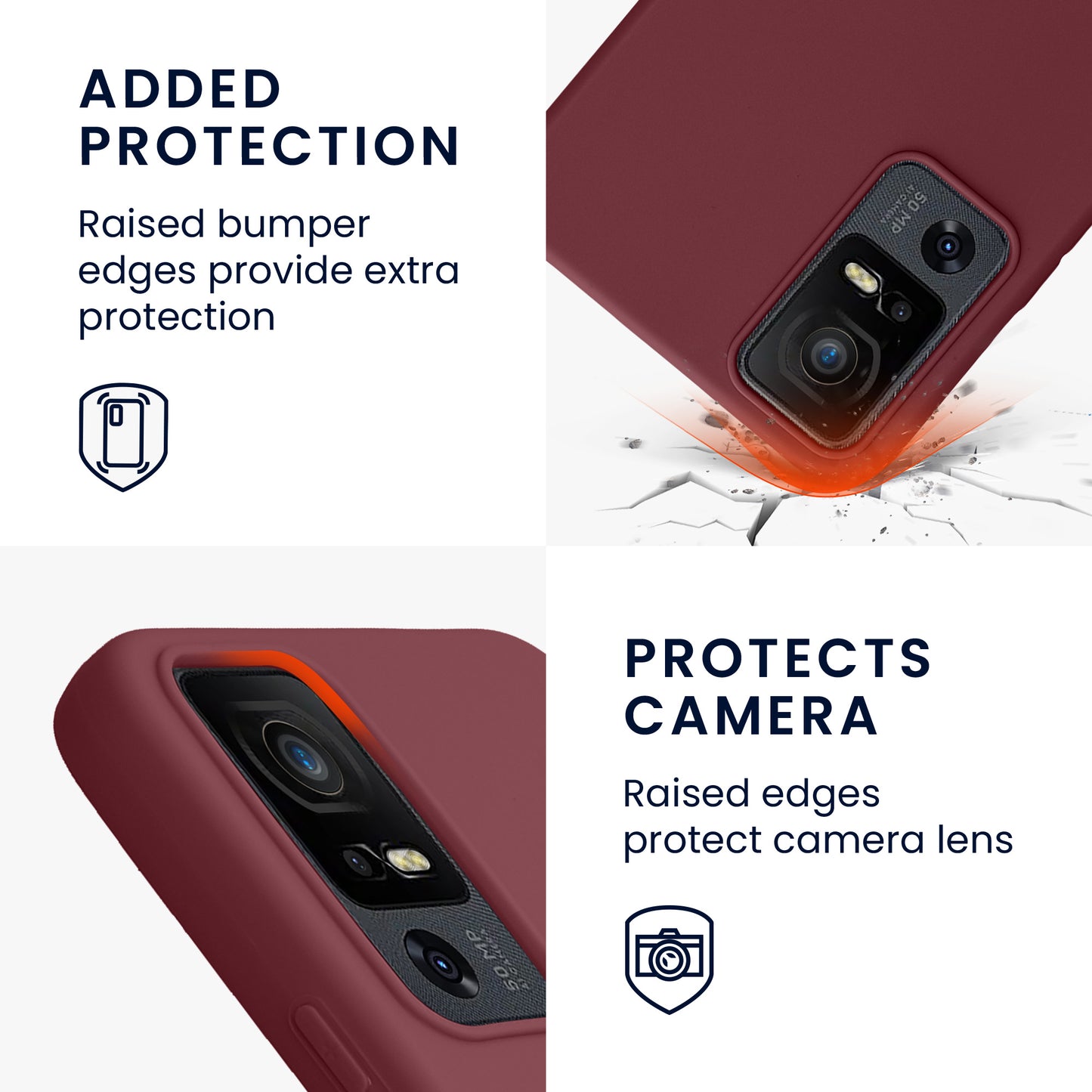 kwmobile Phone Case for TCL 40 XL Case - Wireless Charging - Protective Cover