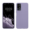 kwmobile Hülle kompatibel mit TCL 40 XL Hülle - weiches TPU Silikon Case - Cover geeignet für kabelloses Laden - Veilchen Lila Veilchen Lila  