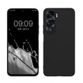 kwmobile Hülle kompatibel mit HONOR 90 Lite 5G Hülle - weiches TPU Silikon Case - Cover geeignet für kabelloses Laden - Schwarz matt Schwarz matt  