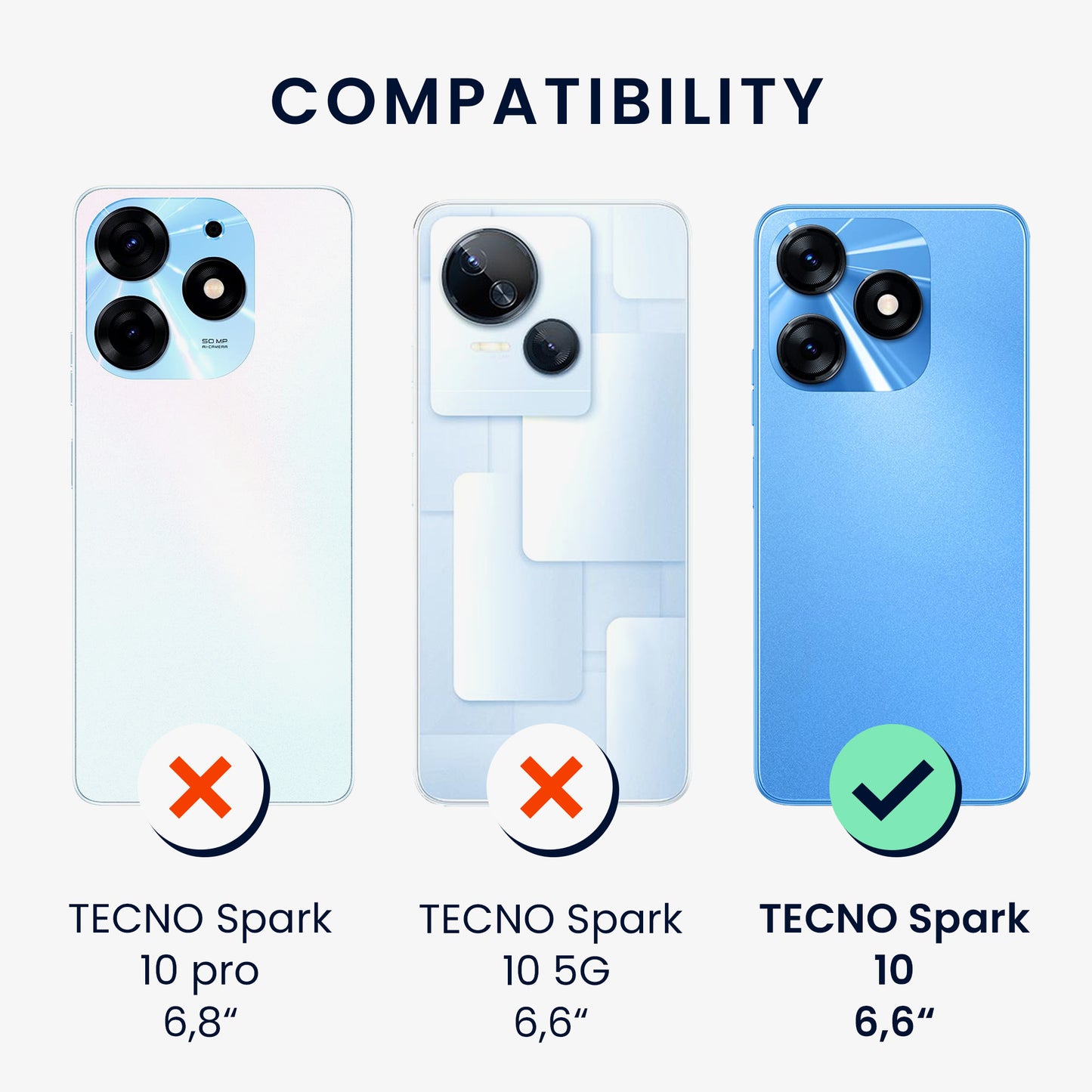 TPU Case with Camera Protection for TECNO Spark 10 in Matte Black